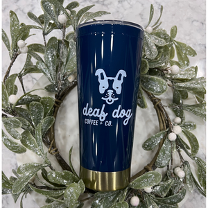 
            
                Load image into Gallery viewer, DDC+C Tumbler Dark Blue &amp;amp; Gold
            
        