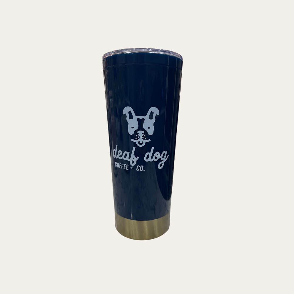 
            
                Load image into Gallery viewer, DDC+C Tumbler Dark Blue &amp;amp; Gold
            
        